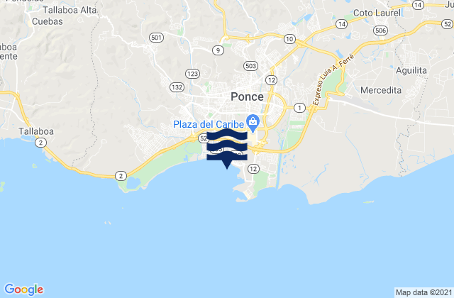 Mapa de mareas Tercero Barrio, Puerto Rico