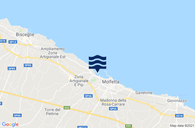 Mapa de mareas Terlizzi, Italy