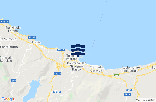Mapa de mareas Termini Imerese, Italy
