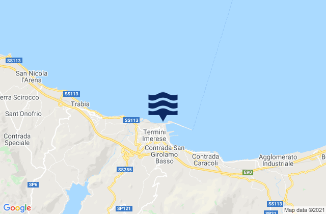 Mapa de mareas Termini Imerese Port, Italy