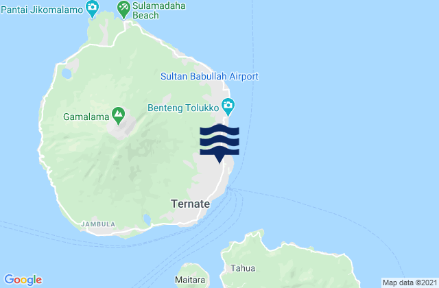 Mapa de mareas Ternate, Indonesia