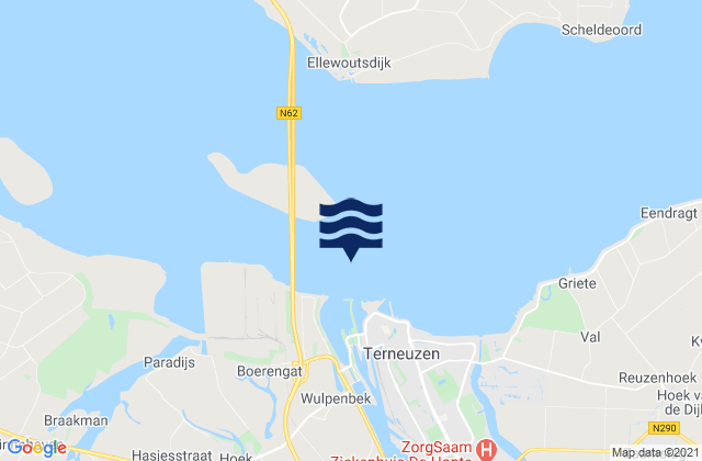 Mapa de mareas Terneuzen, Netherlands
