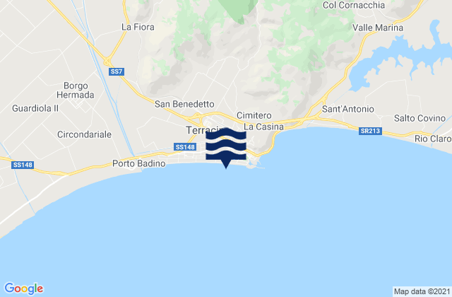 Mapa de mareas Terracina, Italy