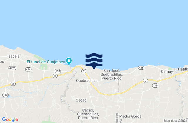 Mapa de mareas Terranova Barrio, Puerto Rico