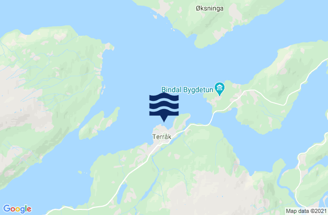 Mapa de mareas Terråk, Norway