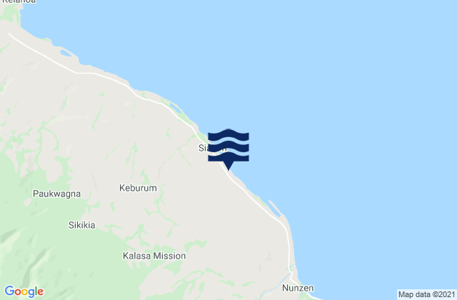 Mapa de mareas Tewai Siassi, Papua New Guinea