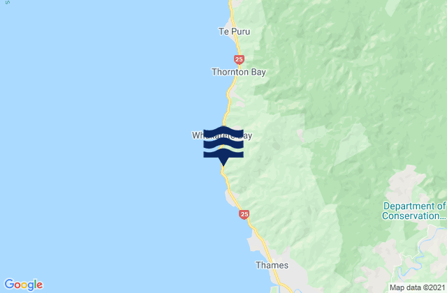 Mapa de mareas Thames - Rocky Point, New Zealand