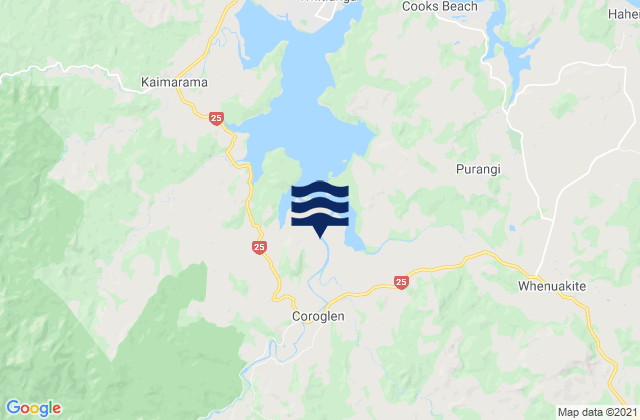 Mapa de mareas Thames-Coromandel District, New Zealand
