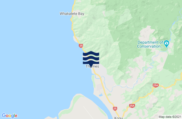 Mapa de mareas Thames, New Zealand