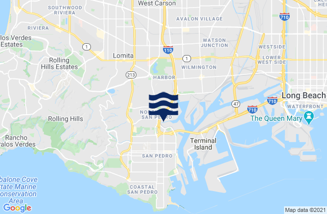Mapa de mareas The Battery Harbor, United States