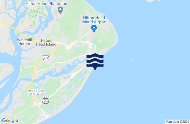 Mapa de mareas The Folly Hilton Head Island, United States