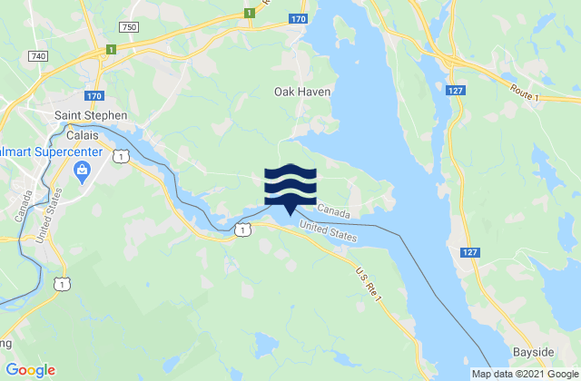 Mapa de mareas The Ledge, Canada