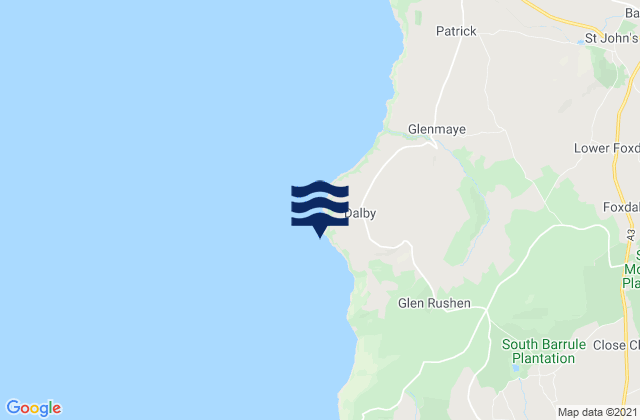 Mapa de mareas The Niarbyl, Isle of Man