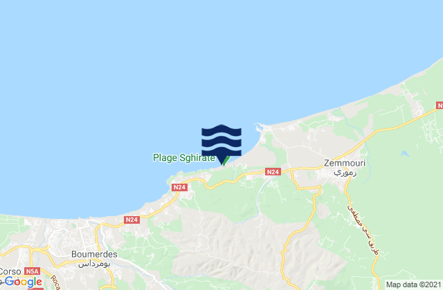Mapa de mareas Thenia, Algeria