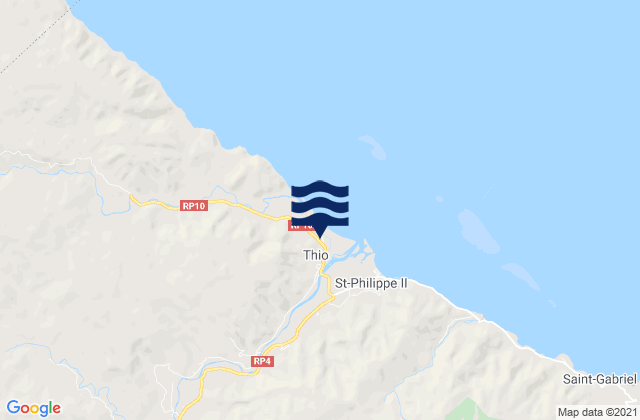Mapa de mareas Thio, New Caledonia
