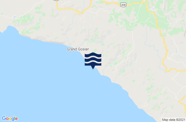 Mapa de mareas Thiotte, Haiti