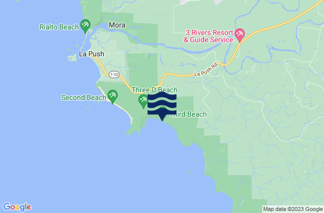 Mapa de mareas Third Beach, United States