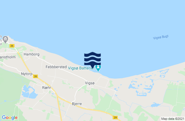 Mapa de mareas Thisted, Denmark