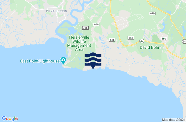 Mapa de mareas Thompsons Beach, United States