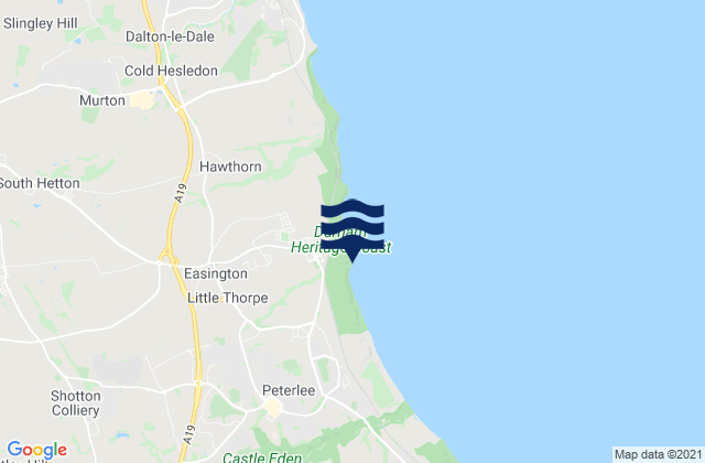 Mapa de mareas Thornley, United Kingdom