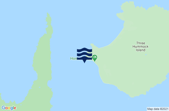 Mapa de mareas Three Hummock Island, Australia