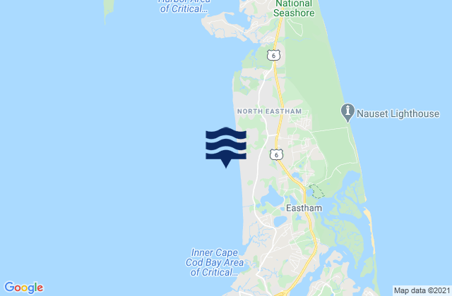 Mapa de mareas Thumpertown Beach, United States
