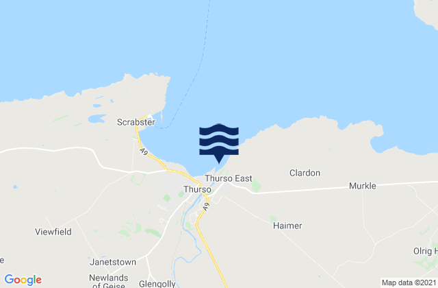 Mapa de mareas Thurso East, United Kingdom