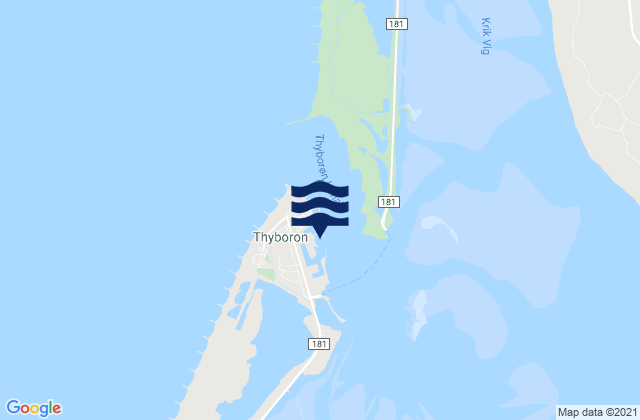 Mapa de mareas Thyborøn Havn, Denmark