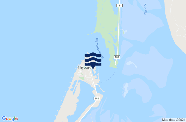 Mapa de mareas Thyborøn, Denmark