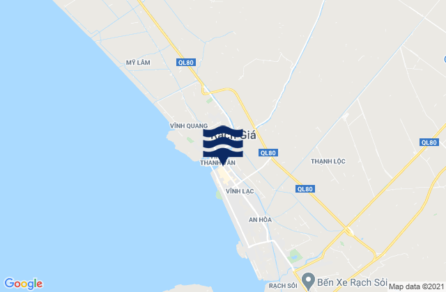 Mapa de mareas Thành Phố Rạch Giá, Vietnam