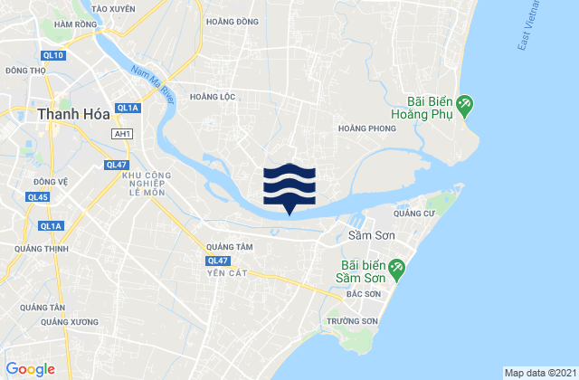 Mapa de mareas Thành Phố Thanh Hóa, Vietnam