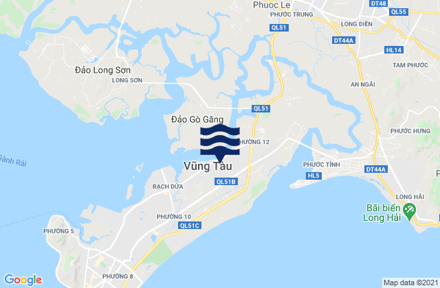 Mapa de mareas Thành Phố Vũng Tàu, Vietnam