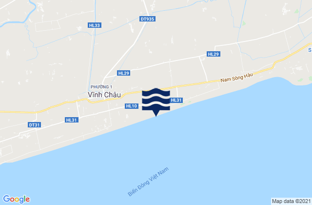 Mapa de mareas Thị Xã Vĩnh Châu, Vietnam