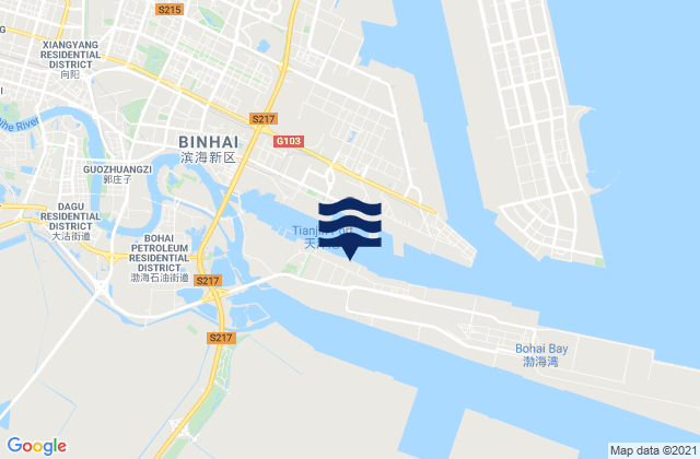 Mapa de mareas Tianjin Xin Gang, China
