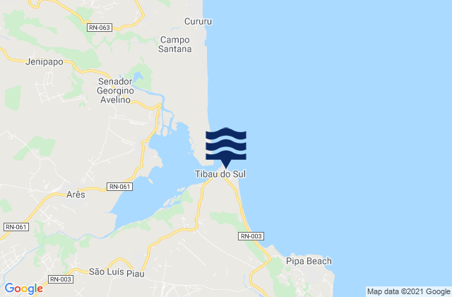 Mapa de mareas Tibau do Sul, Brazil