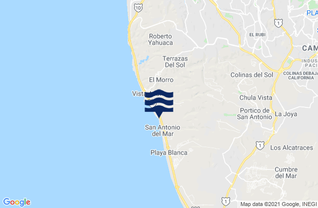 Mapa de mareas Tijuana, Mexico