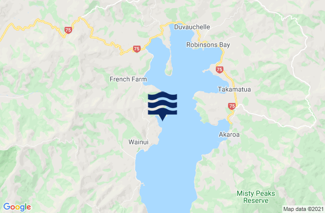 Mapa de mareas Tikao Bay, New Zealand
