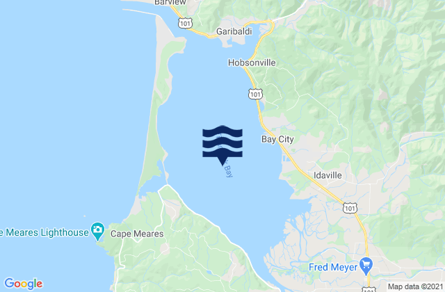 Mapa de mareas Tillamook Bay, United States
