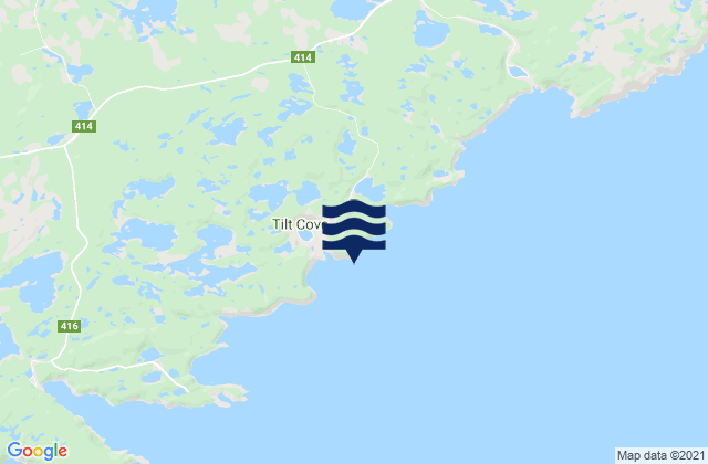 Mapa de mareas Tilt Cove, Canada
