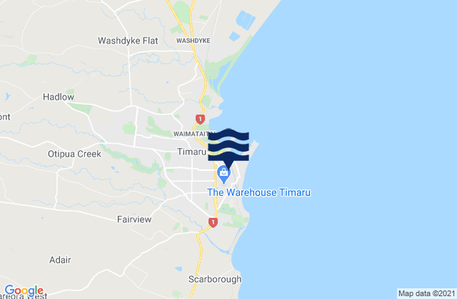 Mapa de mareas Timaru Harbour, New Zealand