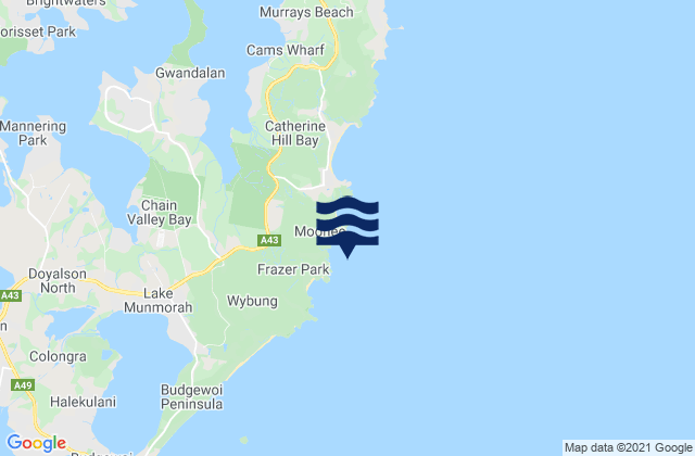Mapa de mareas Timber Beach, Australia
