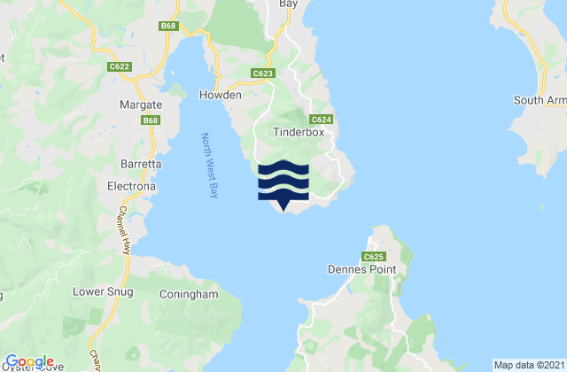 Mapa de mareas Tinderbox Beach, Australia