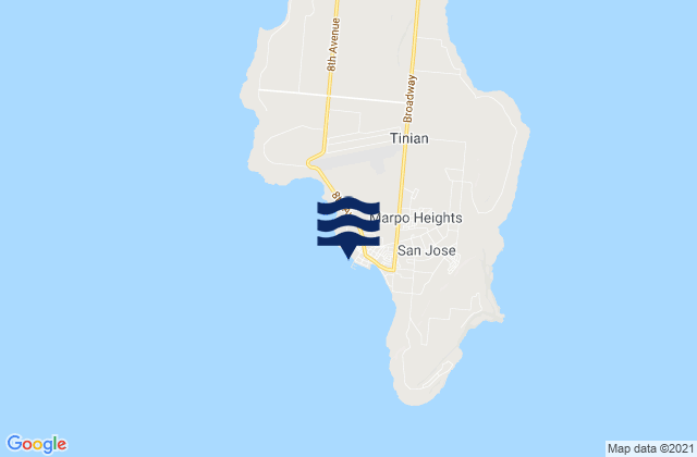 Mapa de mareas Tinian Island, Northern Mariana Islands