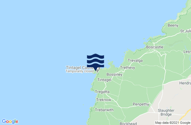 Mapa de mareas Tintagel Haven Beach, United Kingdom