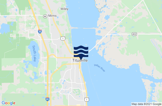Mapa de mareas Titusville, United States