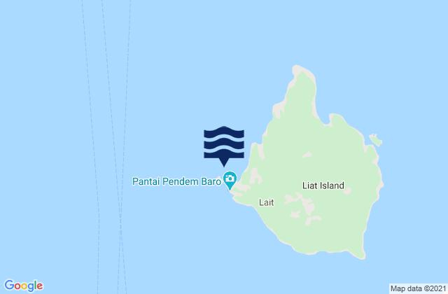 Mapa de mareas Tjelaka Liat Island, Indonesia
