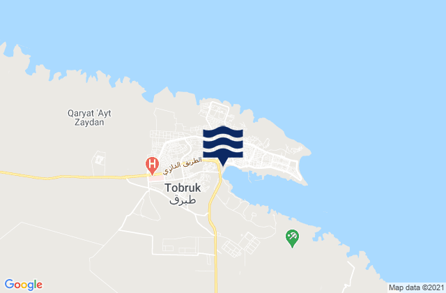 Mapa de mareas Tobruk, Libya