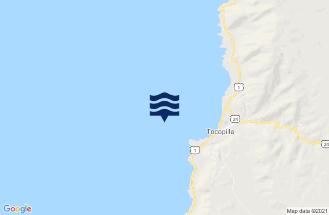 Mapa de mareas Tocopilla, Chile