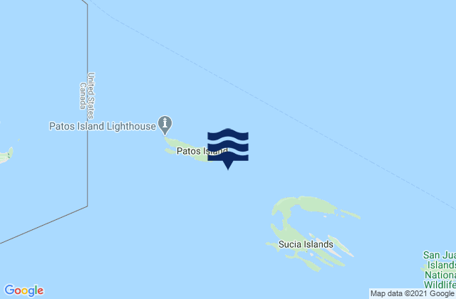 Mapa de mareas Toe Point Patos Island 0.5 mile S of, United States