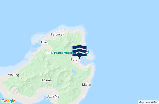 Mapa de mareas Tofol, Micronesia